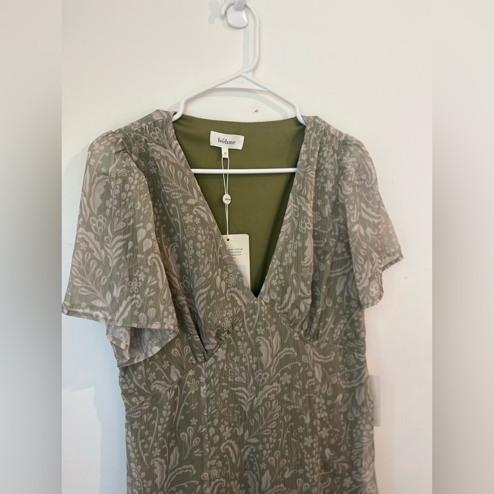 NWT Bohme Green Kasen Maxi Dress Size M - Picture 4 of 16